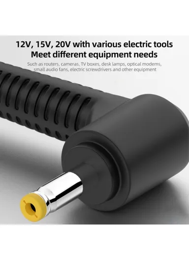 150cm 4.0x1.7mm Elbow DC to Type-C Converter Cable PVC Wrapping 12V Power Adapter Cord