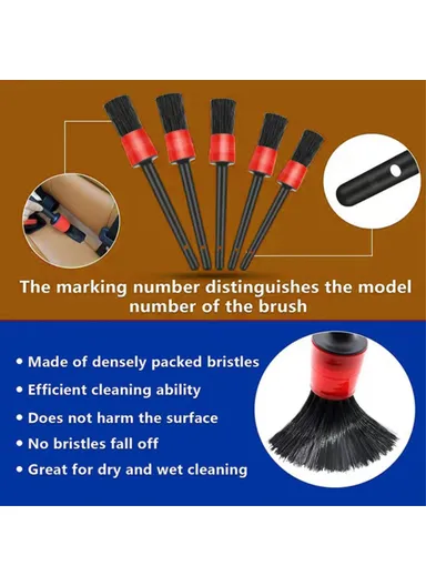14 Pcs Fiber Cloth &amp; PP Set Car Cleaning Cloth Washing Mitten Duster Wheel Hub Brush Vehicle Detailing Brushes Kit