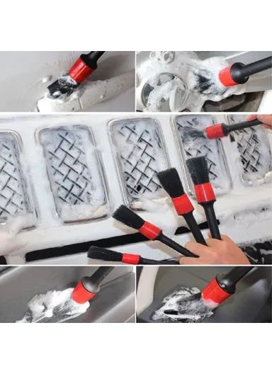 14 Pcs Fiber Cloth &amp; PP Set Car Cleaning Cloth Washing Mitten Duster Wheel Hub Brush Vehicle Detailing Brushes Kit