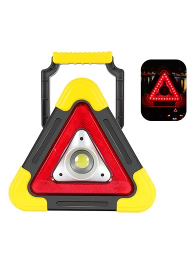 6000mAh Plastic USB Rechargeable Triangle Car Repair LED Lamp Traffic Emergency Stop Warning Light BY-145 (W17 x D4 x H18)cm