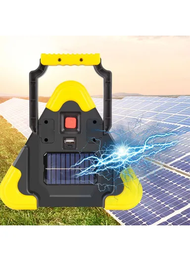 6000mAh Plastic USB Rechargeable Triangle Car Repair LED Lamp Traffic Emergency Stop Warning Light BY-145 (W17 x D4 x H18)cm