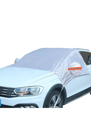 Aluminium Film &amp; Cotton Snow Ice Protection Reflective Car Front Windshield Protector Cover Sun Shade R-3910 (L148 x W230)cm