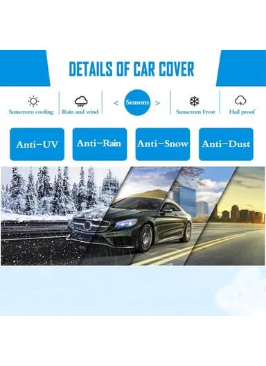Aluminium Film &amp; Cotton Snow Ice Protection Reflective Car Front Windshield Protector Cover Sun Shade R-3910 (L148 x W230)cm