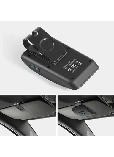 550mAh SP09 Visor Bluetooth 4.2 Hands-free Car Kit Multipoint Speaker Phone Auto Power On/Off (L10xW6 x H2.1)cm