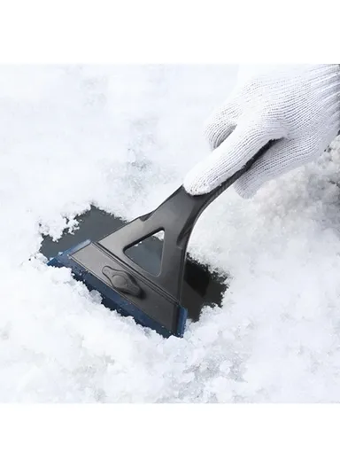 Car Windshield Soft Snow Removal Shovel Adjustable Glass Window Ice Scraper SBT-4107 (W13 x H24)cm