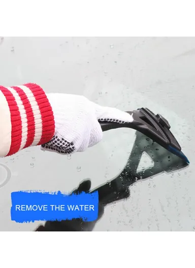 Car Windshield Soft Snow Removal Shovel Adjustable Glass Window Ice Scraper SBT-4107 (W13 x H24)cm