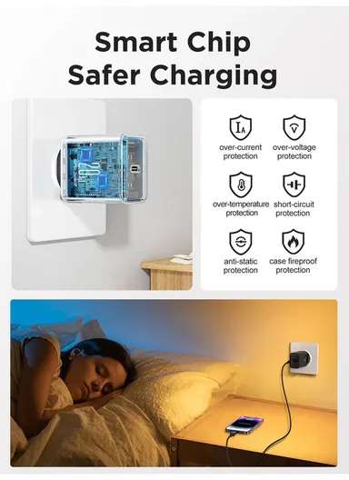 20W Flash Series Single-Port Charger JR-TCF06 (L2.6 x W4 x H6)cm - Black