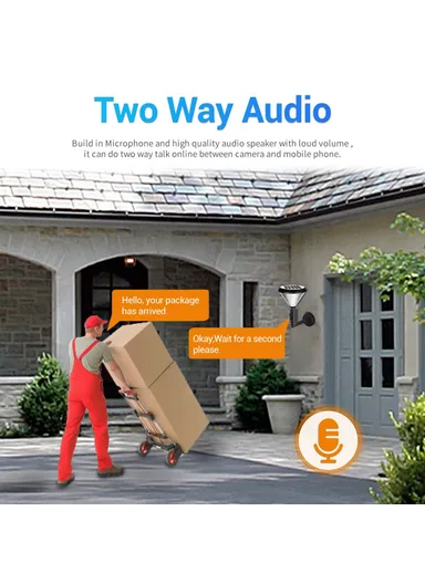 1080P HD Security Camera Wireless Garden Light IP66 Waterproof PIR Human Detection Camera Support WiFi Two-way Voice Smart Night Vision Lawn Light Camera QF190