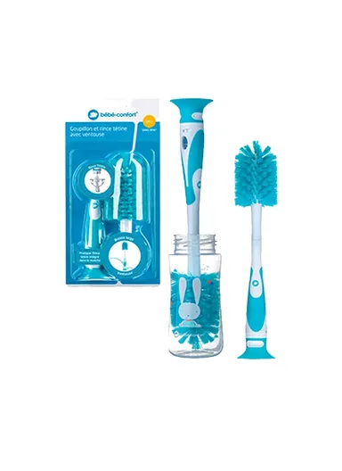 2 In 1 Bottle Brush With Suction Cup &amp; teat brush