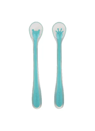 2 Pcs Soft Silicone Spoons Set