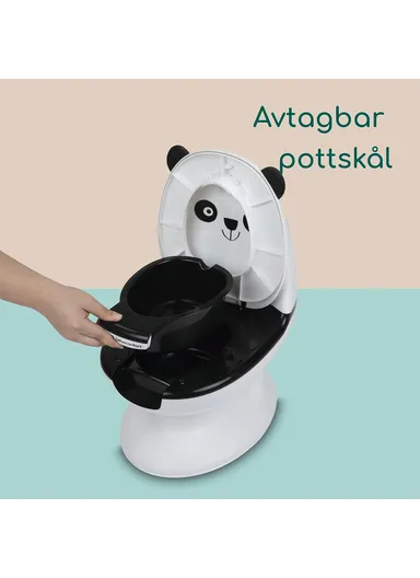 18m+ Mini Sized Toilet Seat For Children, Cute Panda Potty Training With Flush Sound (L50 x W28 x H25)cm