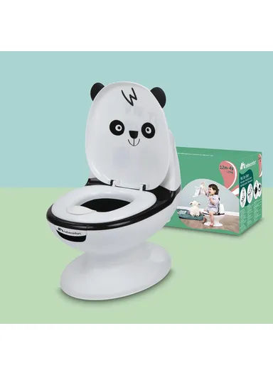 18m+ Mini Sized Toilet Seat For Children, Cute Panda Potty Training With Flush Sound (L50 x W28 x H25)cm