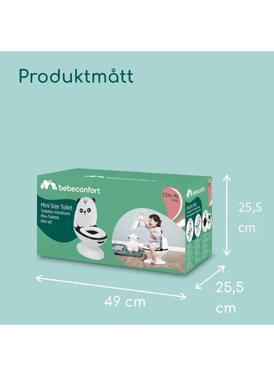 18m+ Mini Sized Toilet Seat For Children, Cute Panda Potty Training With Flush Sound (L50 x W28 x H25)cm