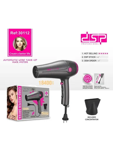 2200W Plastic Infinite Pro Hair Dryer With 2 Speeds &amp; 3 Heats Choices 30112 (L22 x W10 x H23)cm