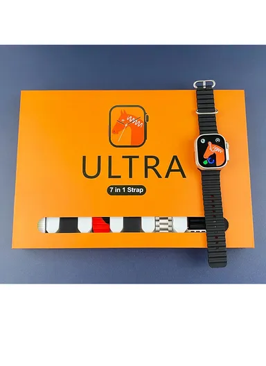 RB01 Plus 2.01" Smart Watch Bluetooth Call Music Play Display With Wireless Charger &amp; 7 Extra Strap