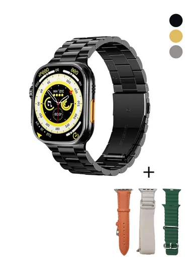 WS-V9 2.2" Full Touch Screen Heart Rate Monitoring Bluetooth Smartwatch With Wireless Charger &amp; 4 Bands