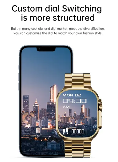 WS-V9 2.2" Full Touch Screen Heart Rate Monitoring Bluetooth Smartwatch With Wireless Charger &amp; 4 Bands