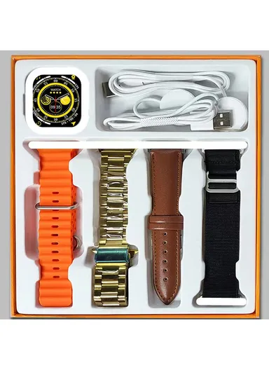 WS-V9 2.2" Full Touch Screen Heart Rate Monitoring Bluetooth Smartwatch With Wireless Charger &amp; 4 Bands