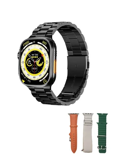 WS-V9 2.2" Full Touch Screen Heart Rate Monitoring Bluetooth Smartwatch With Wireless Charger &amp; 4 Bands