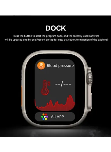 Ultra 9 2" Full Touch Screen Heart Rate Monitoring Bluetooth Smartwatch With Wireless Charger &amp; Extra Silicone Strap - Silver