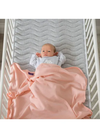 Cotton Waffle Weave Blanket Crib 3460 (L90 x W70)cm - Coral