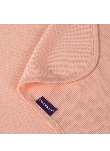 Cotton Waffle Weave Blanket Crib 3460 (L90 x W70)cm - Coral