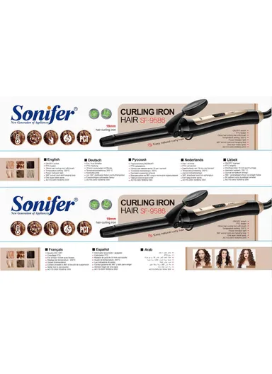 33W 19mm Hair Curling Iron With Maximum Temperature 200°C SF-9586