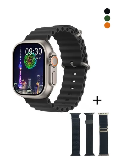 S10 Ultra 2.1" Full Touch Screen Heart Rate Monitoring Bluetooth Smartwatch With Wireless Charger