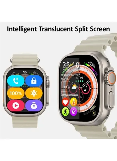 USE-2  2.08" Full Touch Screen Heart Rate Monitoring Bluetooth Smartwatch With Wireless Charger