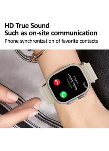 USE-2  2.08" Full Touch Screen Heart Rate Monitoring Bluetooth Smartwatch With Wireless Charger