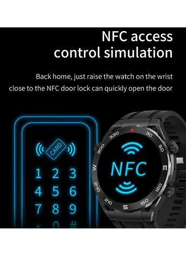 SK4 1.45" Round Screen Multi-Function Waterproof Smartwatch With Wireless Charger &amp; Extra Strap