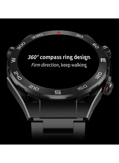 SK4 1.45" Round Screen Multi-Function Waterproof Smartwatch With Wireless Charger &amp; Extra Strap