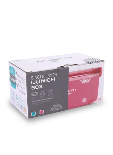 1L Polypropylene Leakproof Lunch Box Microwave &amp; Freezer Safe To Use N912 (L10 x W20 x H9)cm