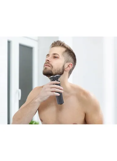 600mAh ABS, Stainless Steel IPX5 Rechargeable Shaver For Men With Flexible Heads P304BAR003 (L6 x W5.5 x H16)cm