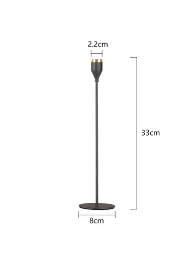 European Black Metal Candlestick Holder Style For Table Decorative Weddings Dining Parties (W8 x H33)cm