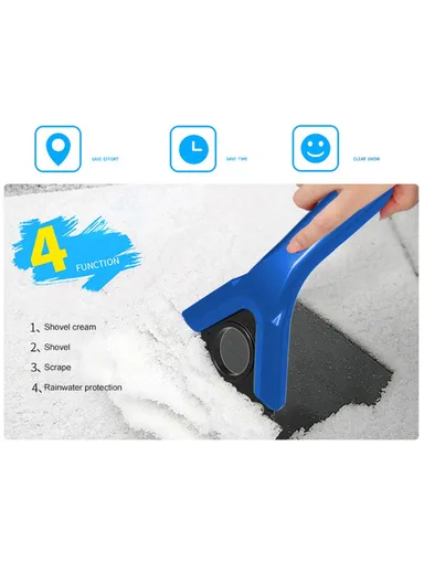Glass Window Water Wiper Ice Scraper Blade Car Snow Shovel Ice Remover SBT-4101 (L13 x W24)cm