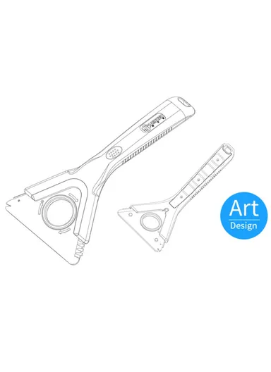 Glass Window Water Wiper Ice Scraper Blade Car Snow Shovel Ice Remover SBT-4101 (L13 x W24)cm