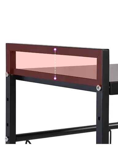 2-Tiers Carbon Steel Microwave Stand, Expandable Rack Storage Countertop (L66 x W32 x H82.5)cm - Black