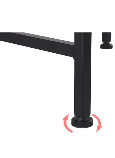 2-Tiers Carbon Steel Microwave Stand, Expandable Rack Storage Countertop (L66 x W32 x H82.5)cm - Black