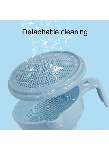 Baby Food Grinder Set Wheat Straw With PP Vegetable Fruit Food Processor Masher - Blue