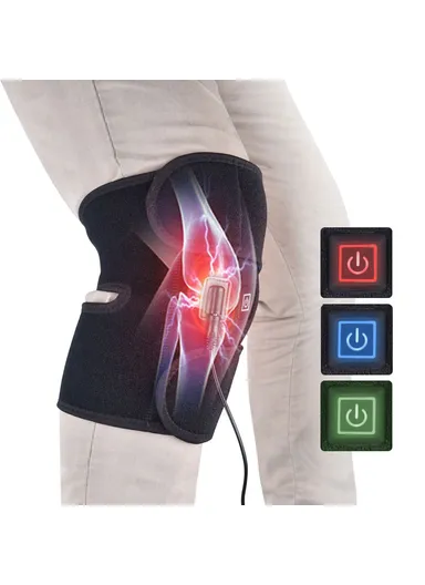 Electrothermal Mugwort Physical Therapy Heated Knee Pads Legs Warmer - Black