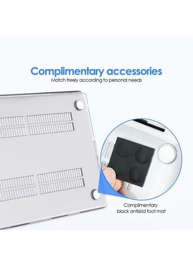 Matte Lightweight Shockproof Laptop Cover Hard PC Case For Macbook Air 15 inch A2941 - Transparent White