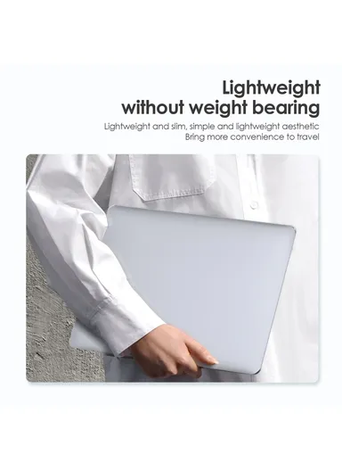 Matte Lightweight Shockproof Laptop Cover Hard PC Case For Macbook Air 15 inch A2941 - Transparent White