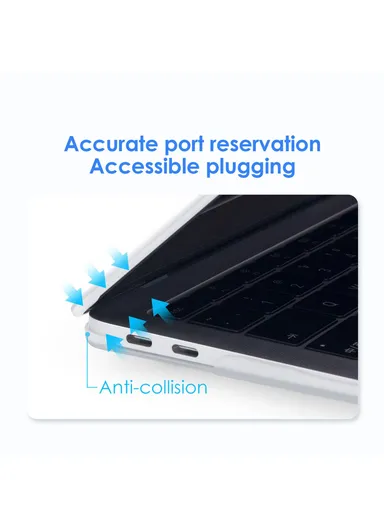 Matte Lightweight Shockproof Laptop Cover Hard PC Case For Macbook Air 15 inch A2941 - Transparent White