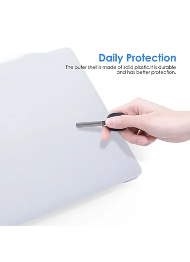 Matte Lightweight Shockproof Laptop Cover Hard PC Case For Macbook Air 15 inch A2941 - Transparent White