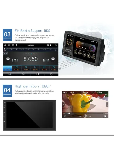 7 inch Android 11 Car Stereo With 1G+16GB GPS Navigation Touchscreen FM Radio &amp; Dual USB Input R-730