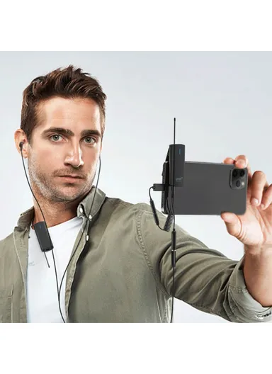 Wireless Lapel Microphone 2 Transmitters + 1 Receiver System For Phone Video Recording Interview Podcast Vlog