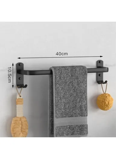 40cm Bathroom Towel Hanger Wall Mounted Storage Shelves Towel Rack Bar 