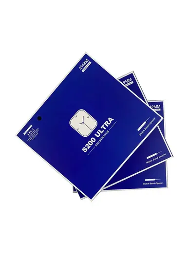 S200 Ultra 2.02" Full Touch Screen Heart Rate Monitoring Bluetooth Smartwatch With Wireless Charger &amp; 4 Straps