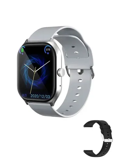 A59 2.01" Smart Watch Bluetooth Call Music Play Display Sports With Wireless Charger &amp; Extra Strap